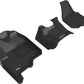 3D MAXpider 12-16 Ford F-250 350 450 Bench Seat No Floor Shift Kagu 1st Row Floormats - Black