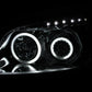 ANZO 2006-2008 Toyota Rav4 Projector Headlights w/ Halo Black