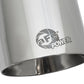 aFe MACH Force-Xp Univ 304 SS Double-Wall Clamp-On Exhaust Tip - Polished - 3in Inlet - 4.5in Outlet