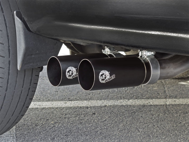 aFe Rebel Series CB Middle-Side Exit SS Exhaust w/ Black Tips 09-16 GM Silverado/Sierra V6/V8