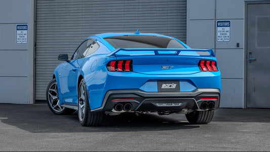 Borla 2024 Ford Mustang GT 5.0L V8 3 in S-Type Catback Non-Active Exhaust- Carbon Fiber Quad Tip