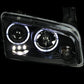 ANZO 2006-2010 Dodge Charger Projector Headlights w/ Halo Black