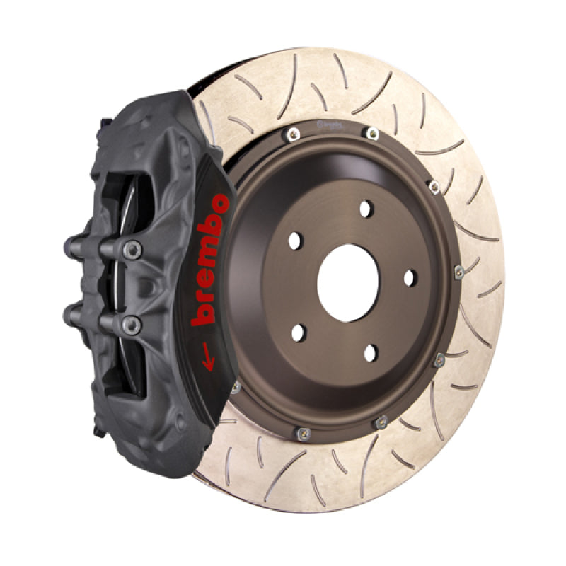 Brembo 97-04 Porsche Boxster S PISTA Front BBK 355x35x53a T3 2pc Rotor Slotted - Clear HA