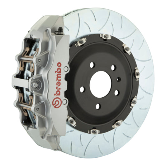 Brembo 02-05 7-Series (Thru 3/5 Prod) Fr GT BBK 8Pis Cast 380x34 2pc Rotor Slotted Type3-Silver