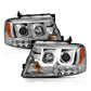 ANZO 2004-2008 Ford F-150 Projector Headlights w/ U-Bar Chrome