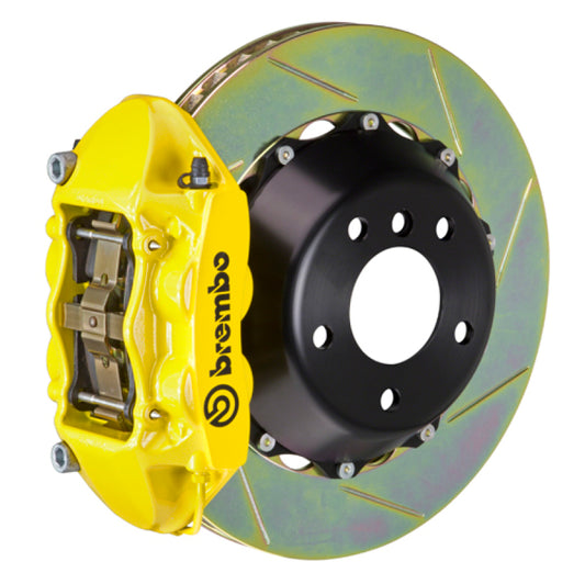 Brembo 23+ GR Corolla Rear GT BBK 4 Piston Cast 345x28 2pc Rotor Slotted Type-1- Yellow