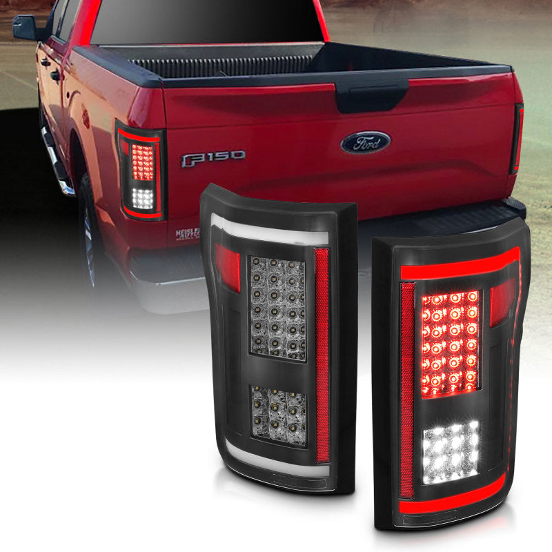 ANZO 2015-2017 Ford F-150 LED Taillights Smoke