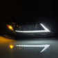 AlphaRex 2011+ Toyota Sienna NOVA LED Proj Headlights Plank Style Black w/Activ Light/Seq Signal/DRL