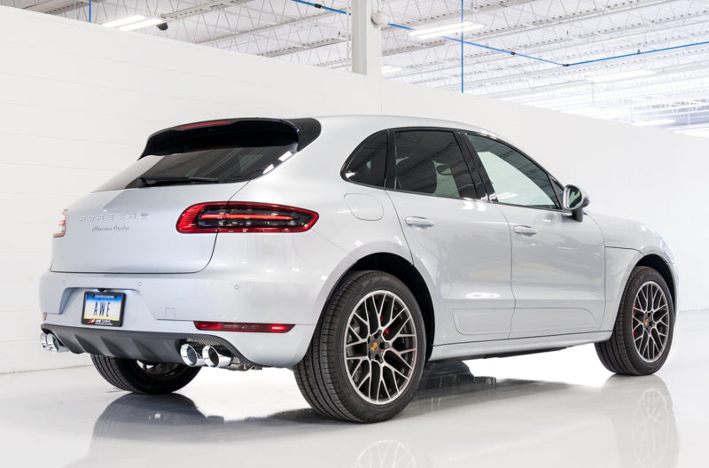 AWE Tuning Porsche Macan Track Edition Exhaust System - Chrome Silver 102mm Tips