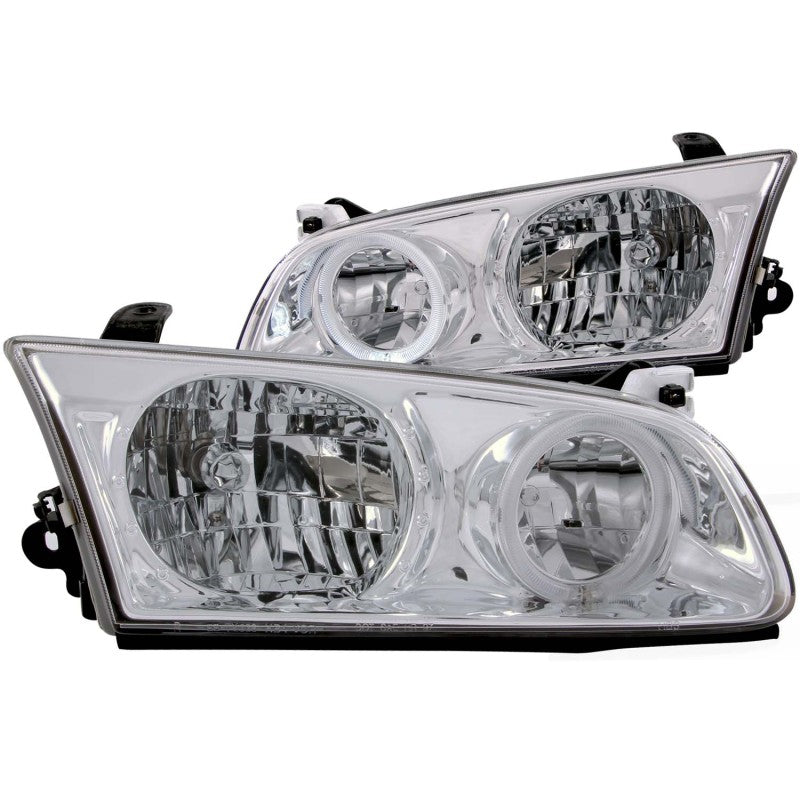 ANZO 2000-2001 Toyota Camry Crystal Headlights w/ Halo Chrome