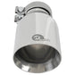 aFe MACH Force-Xp Univ 304 SS Double-Wall Clamp-On Exhaust Tip - Polished - 3in Inlet - 4.5in Outlet