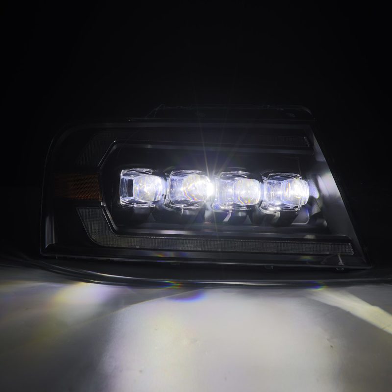 AlphaRex 04-08 Ford F-150 (No 2004 Heritage) NOVA-Series LED Proj HL Alpha-Blk w/Actv Lgt / Seq. Sig