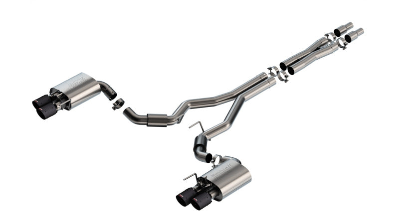 Borla 2024 Ford Mustang GT 5.0L V8 w/ Active Exhaust S-Type Cat-Back Exhaust System - Carbon Fiber