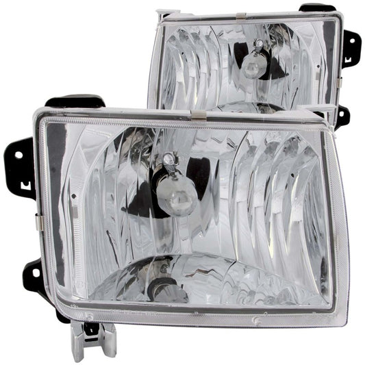 ANZO 1998-2000 Nissan Frontier Crystal Headlights Chrome