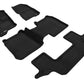 3D Maxpider 09-19 Ford Flex w Center Console Elegant 1st 2nd 3rd (2 Eyelets) -Floor Mat Set (Black)