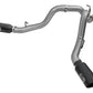 aFe LARGE Bore HD 4in Dual DPF-Back SS Exhaust w/Black Tip 16-17 GM Diesel Truck V8-6.6L (td) LML