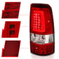 ANZO 2003-2006 Chevy Silverado 1500 LED Taillights Plank Style Chrome With Red/Clear Lens