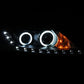 ANZO 2011-2013 Kia Sorento Projector Headlights w/ Halo Black (CCFL)