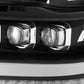 AlphaRex 19-20 Ram 1500HD NOVA LED Proj Headlight Plank Style Matte Blk w/Activ Light/Seq Signal/DRL