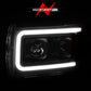 ANZO 2015+ GMC Canyon Projector Headlights w/ Plank Style Design Black w/ Amber