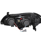 ANZO 2000-2004 Infiniti I30 Projector Headlights w/ Halo Black