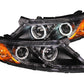 ANZO 2011-2013 Kia Optima Projector Headlights w/ Halo Black (CCFL)