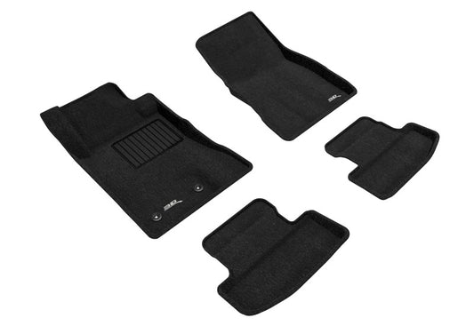 3D Maxpider 15-22 Ford Mustang Elegant 1st 2nd Row (2 Eyelets) - Floor Mat Set (Black)