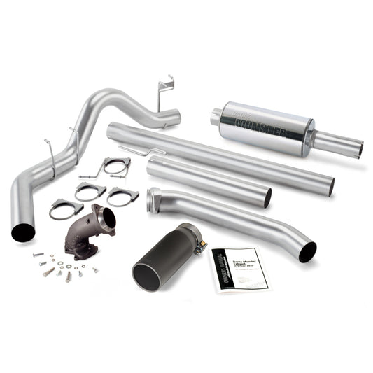 Banks Power 98-02 Dodge 5.9L Std Cab Monster Exhaust w/ Power Elbow - SS Single Exhaust w/ Black Tip