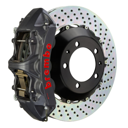 Brembo 95-98 993 C2/C4/C4S/Turbo Front GTS BBK 6 Piston Cast 355x32 2pc Rotor Drilled-Black HA