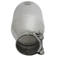 aFe Takeda 304 Stainless Steel Clamp-On Exhaust Tip 2.5in. Inlet / 4.5in. Outlet / 9in. L - Polished