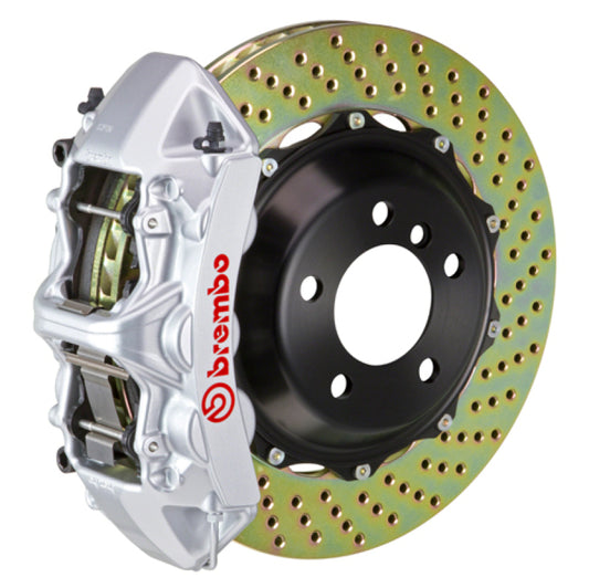 Brembo 06-12 325i Excl xDrive Fr GT BBK 6Pis Cast 380x32 2pc Rotor Drilled-Silver