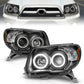 ANZO 2006-2009 Toyota 4Runner Projector Headlights w/ Halo Black