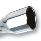 Borla 2.5in Inlet 4in Single Round Rolled Edge Outlet x 8in Long Weld On Exhaust Tip