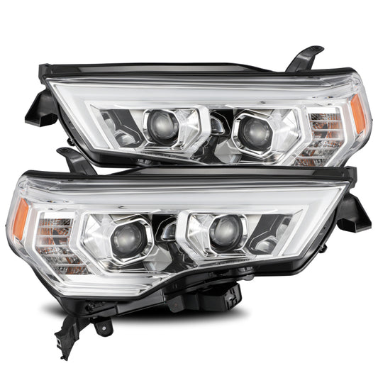 AlphaRex 14-20 Toyota 4Runner PRO-Series Projector Headlights Plank Style Chrm w/Sequential Signal