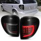 ANZO 2004-2007 Dodge Grand Caravan LED Tail Lights w/ Light Bar Black Housing Smoke Lens