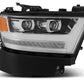 AlphaRex 19-20 Ram 1500HD PRO-Series Proj Headlight Plnk Styl Chrm w/Activ Light/Seq Signal/Plnk DRL