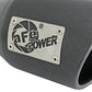 aFe MACH Force-Xp 3in 304 SS Metallic Black Exhaust Tip 3in In x 4-1/2in Out x 9in L Clamp-On Right