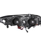 ANZO 2006-2011 Honda Civic Projector Headlights w/ Halo Black (CCFL)