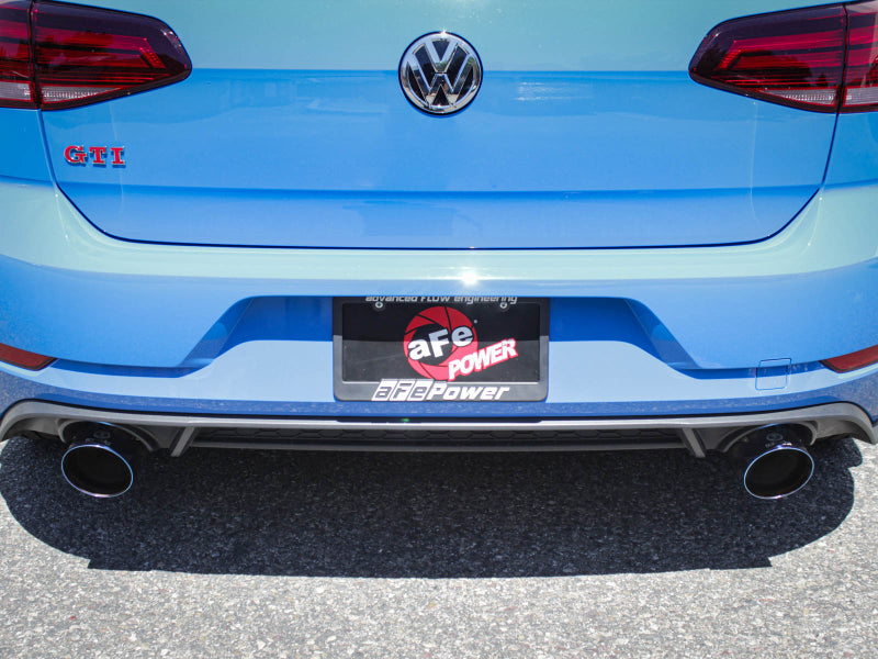 aFe 18-20 VW GTI (MK7.5) 2.0L MACH Force-Xp 3in to 2.5in 304 SS Axle-Back Exhaust System-Black Tips