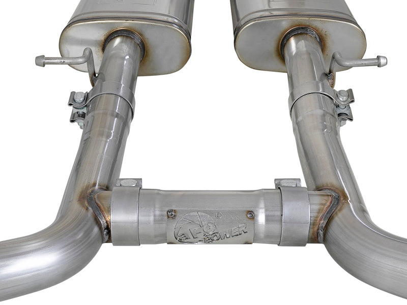 aFe MACH Force-Xp 2-1/2in 304 SS Cat-Back Exhaust 15-21 Dodge Challenger V6-3.6L - Quad Black Tip