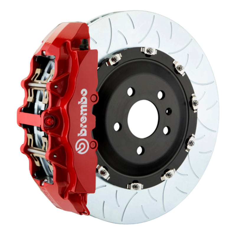 Brembo 02-08 G500/03-04 G55/09-18 G550 Fr GT BBK 8 Piston Cast 380x34 2pc Rotor Slotted Type3-Red