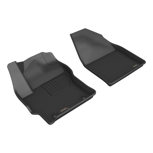 3D MAXider 22-23 Toyota Corolla Cross AWD Kagu Black Floor Mats - Row 1