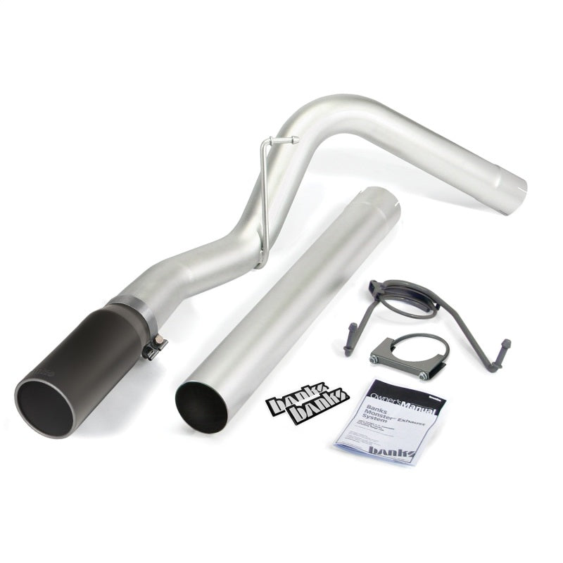 Banks Power 07-12 Dodge 6.7L SCLB-Mega Cab-SB Monster Exhaust Sys - SS Single Exhaust w/ Black Tip