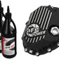 AFE Power 11-18 GM 2500-3500 AAM 9.25 Axle Front Diff Cover Black Machined w/ 2 Qts 75w90 Oil