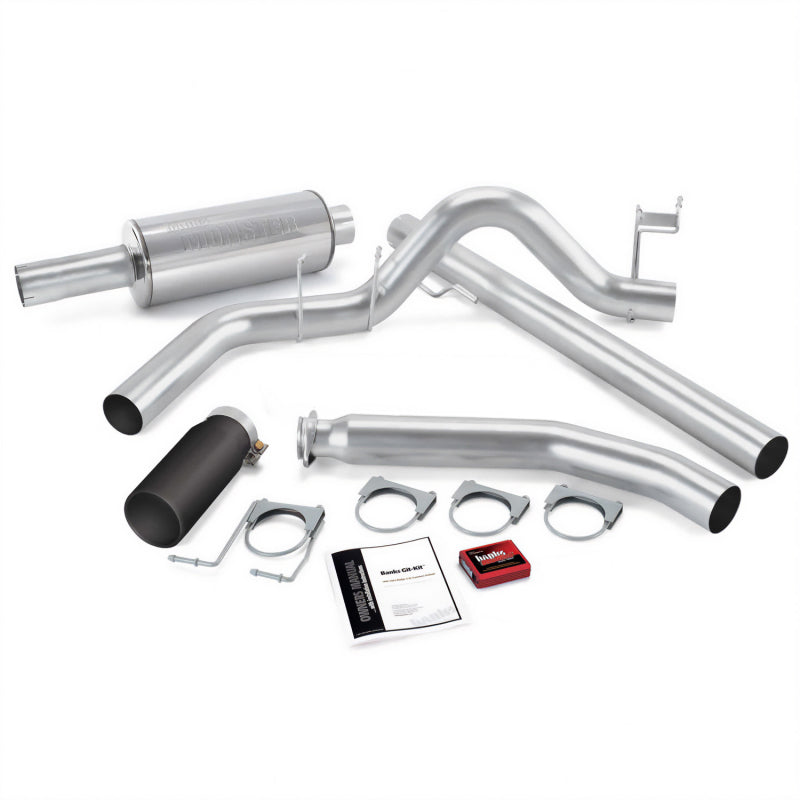 Banks Power 02 Dodge 5.9L Std Cab Git-Kit - SS Single Exhaust w/ Black Tip