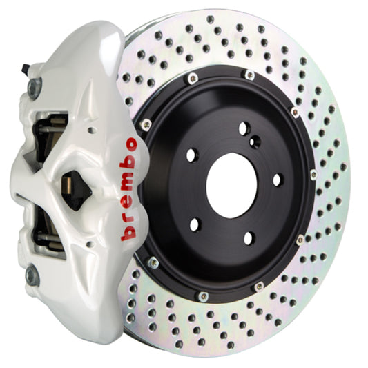 Brembo 17 F150 Raptor Rear GT BBK 4 Piston Cast 380x28 2pc Rotor Drilled- White