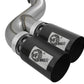 aFe Rebel XD 4in SS DPF-Back Exhaust 17-18 FOrd Diesel Trucks V8-6.7L (td) w/ Dual Black Tips