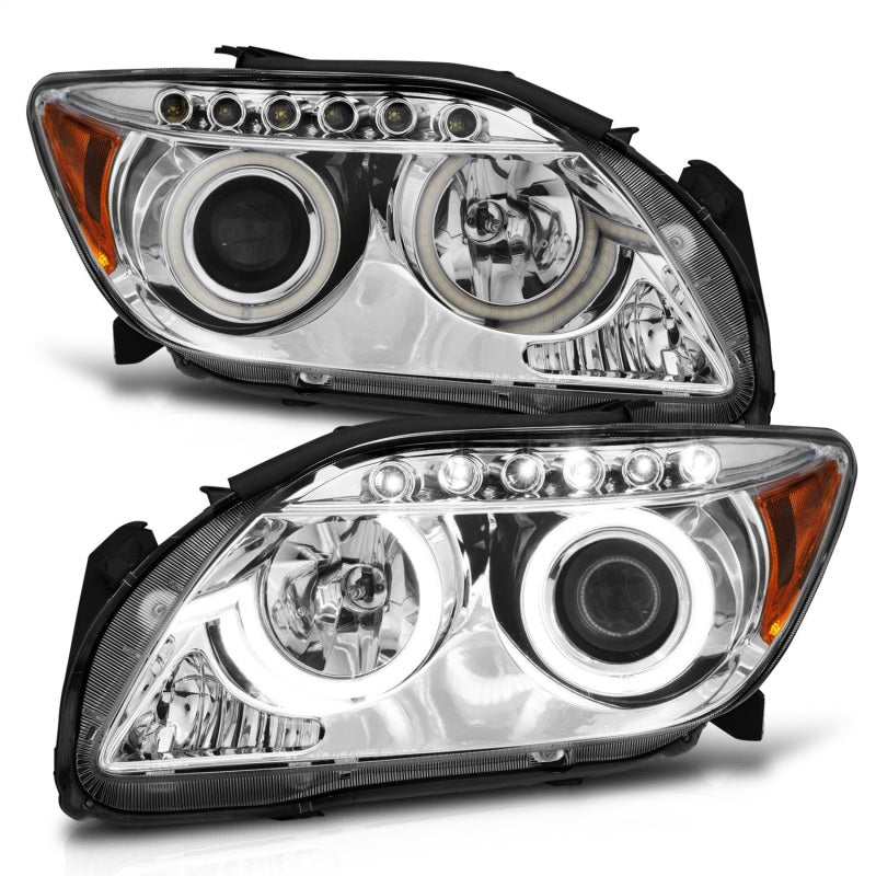 ANZO 2005-2010 Scion Tc Projector Headlights w/ Halo Chrome (CCFL)