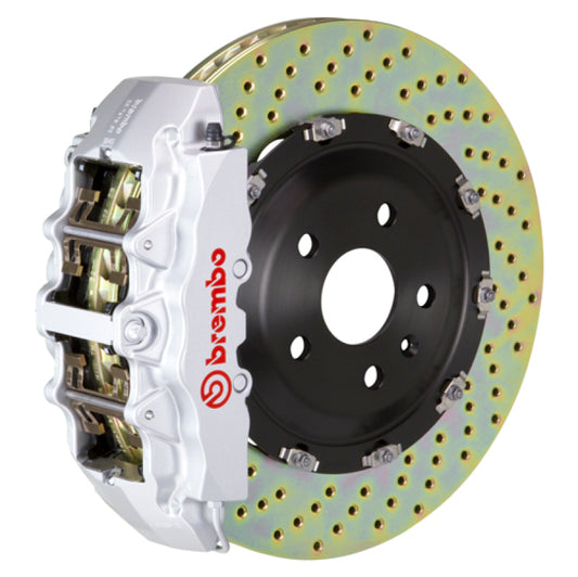 Brembo 04 F150 4WD Front GT BBK 6 Piston Cast 2pc 380x34 2pc Rotor Drilled-Silver