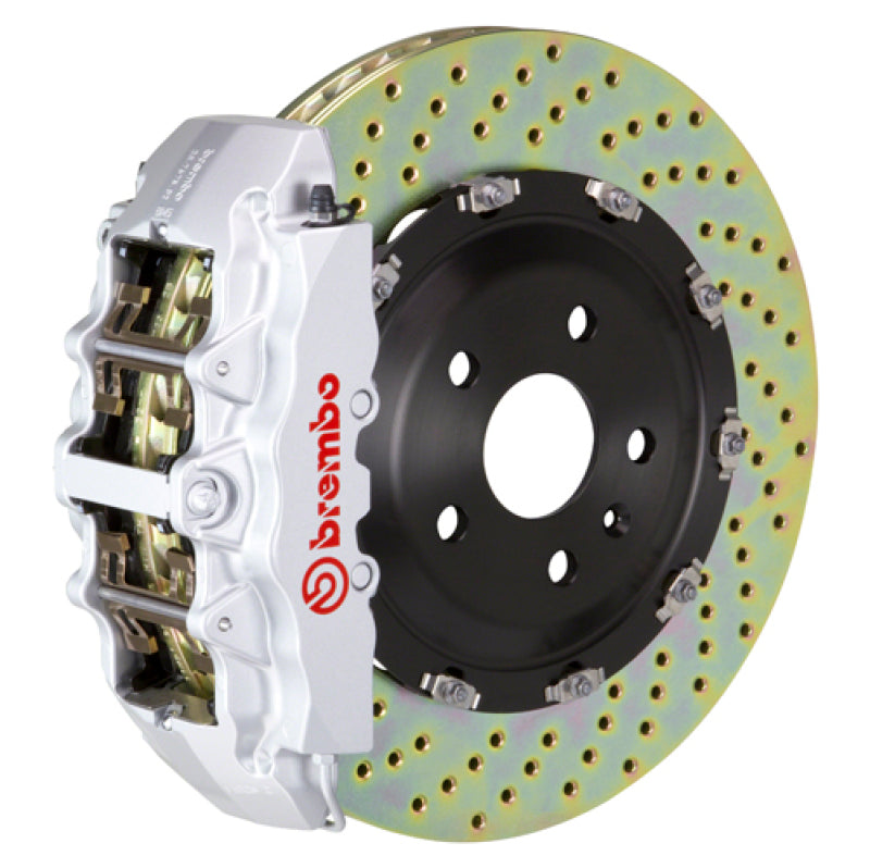 Brembo 00-06 Suburban/Yukon XL Fr GT BBK 6Pis Cast 2pc 380x34 2pc Rotor Drilled-Silver